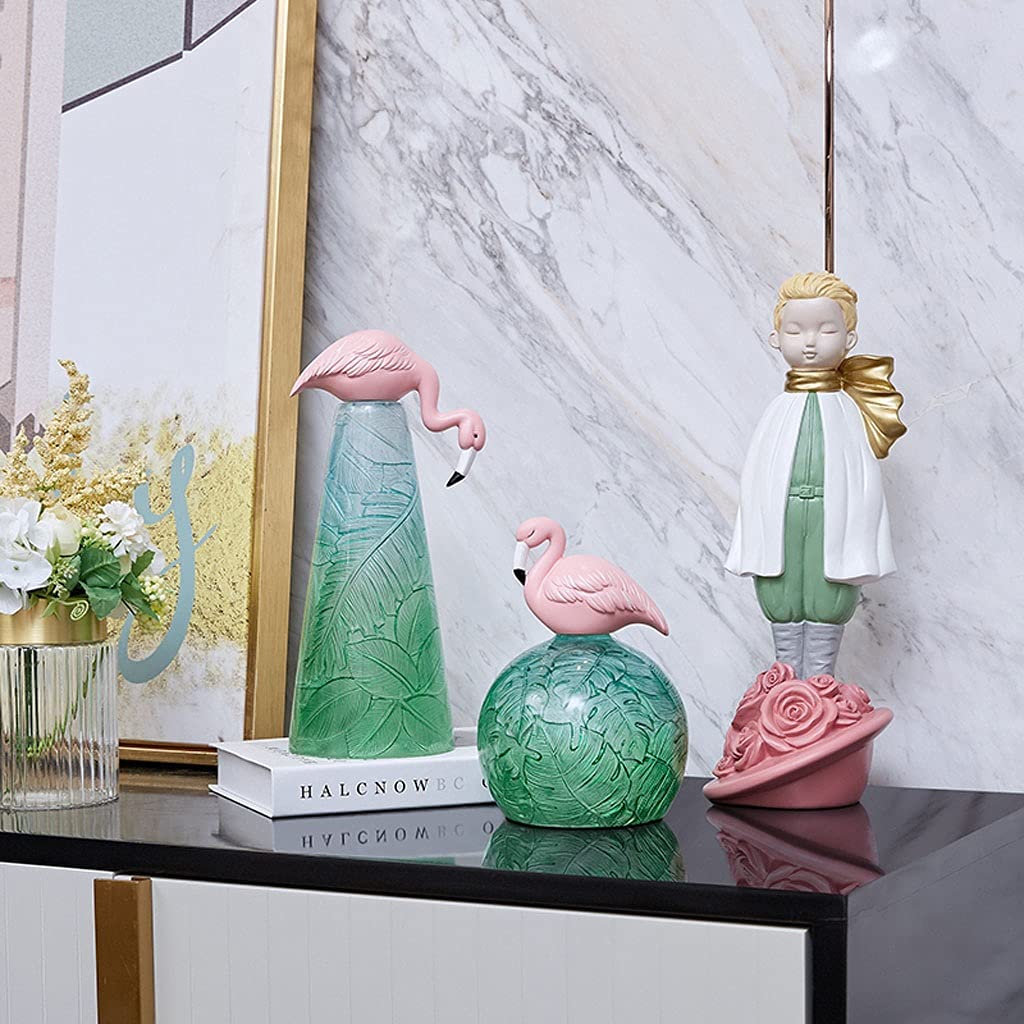 Escultura Carácter De La Sala De Estar Nórdicos Personaje De Dibujos Animados Pequeños Adornos Creativos Habitación Infantil Rosa Príncipe Decoraciones De Dormitorio Esculturas