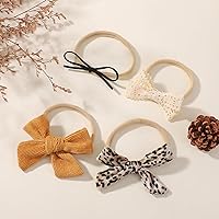 Vista 6 de doboi 20 piezas de lazos para el cabello para niñas bebés, diademas de nailon suave, bandas elásticas para el cabello, accesorios para el cabello