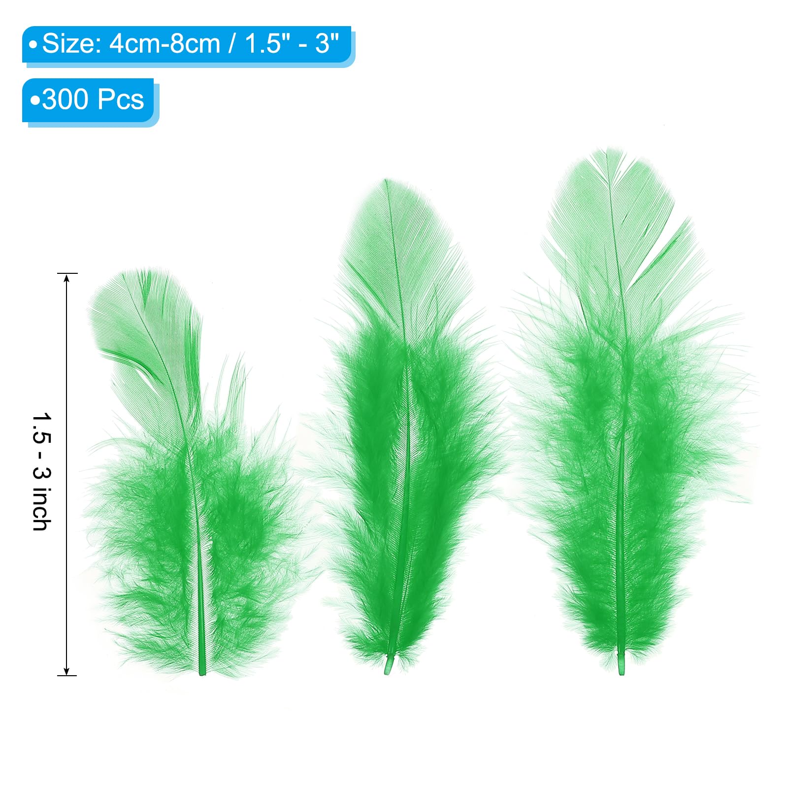 PATIKIL 1.5-3 Inch Saddle Hackle Rooster Feather - Image 2