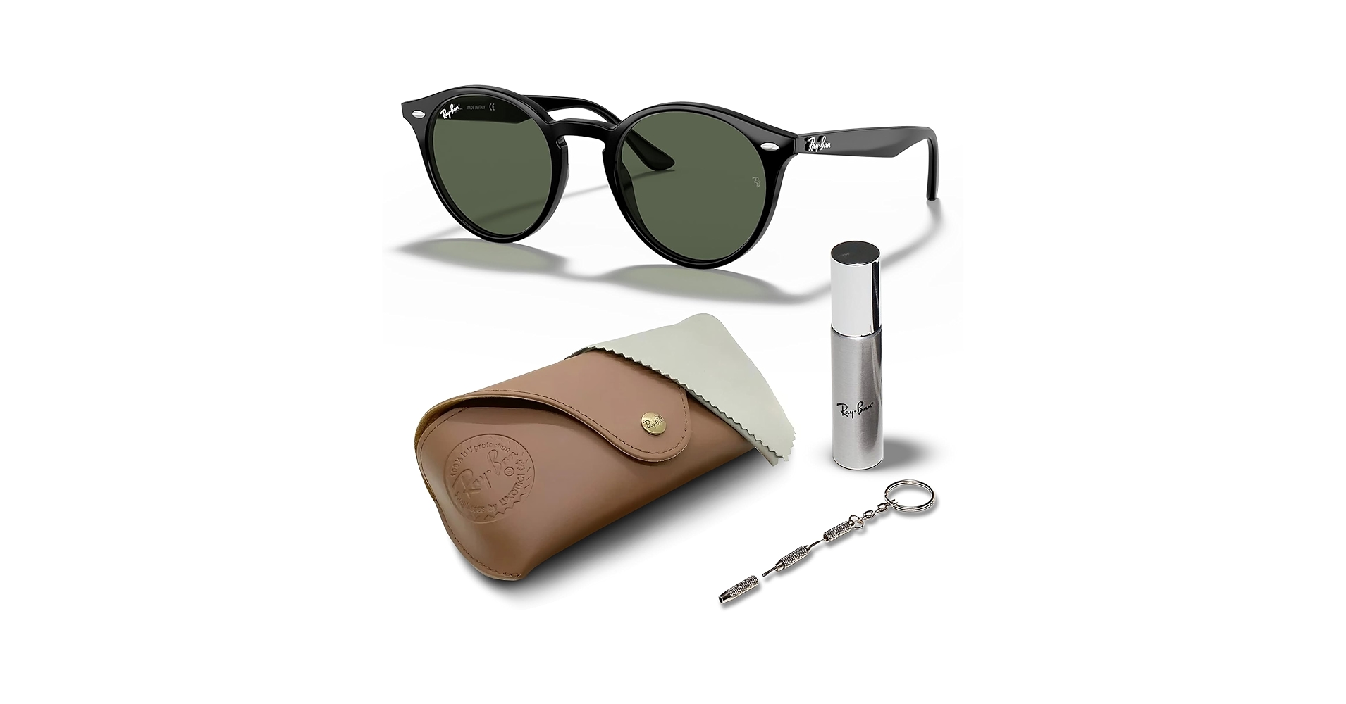 Amazon.com: Ray-Ban RB2180 Round Shaped Non-Polarized