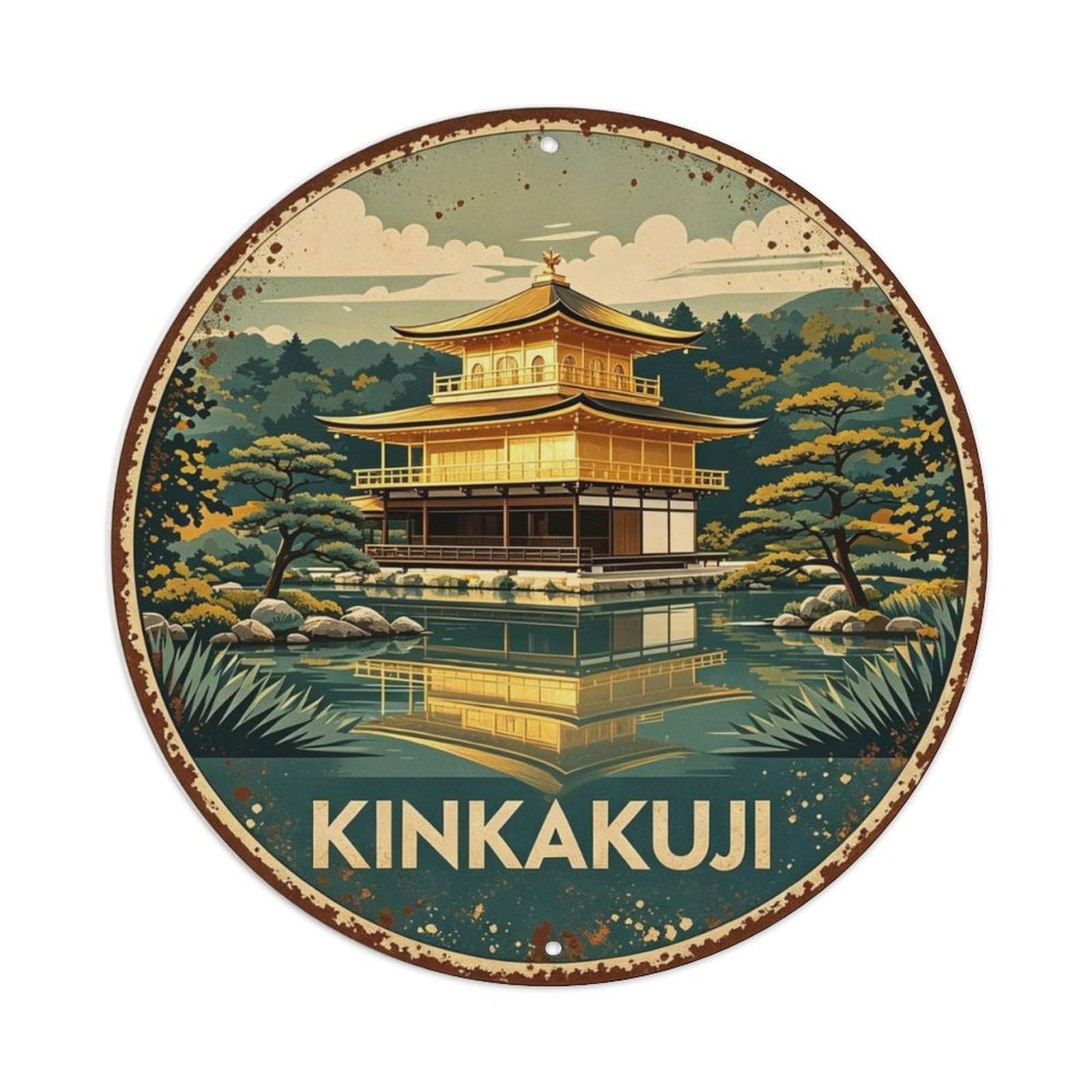 Kinkakuji Kyoto Metal Tin Sign Plaque
