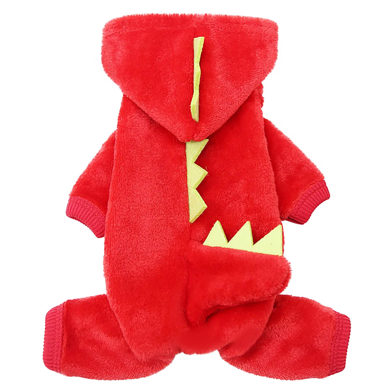 Generisch Dog Costume Dinosaur Design Christmas Outfit Puppy Clothing Pet Apparel Funny Animal Festival Carnival Fancy Dress (Red, M)