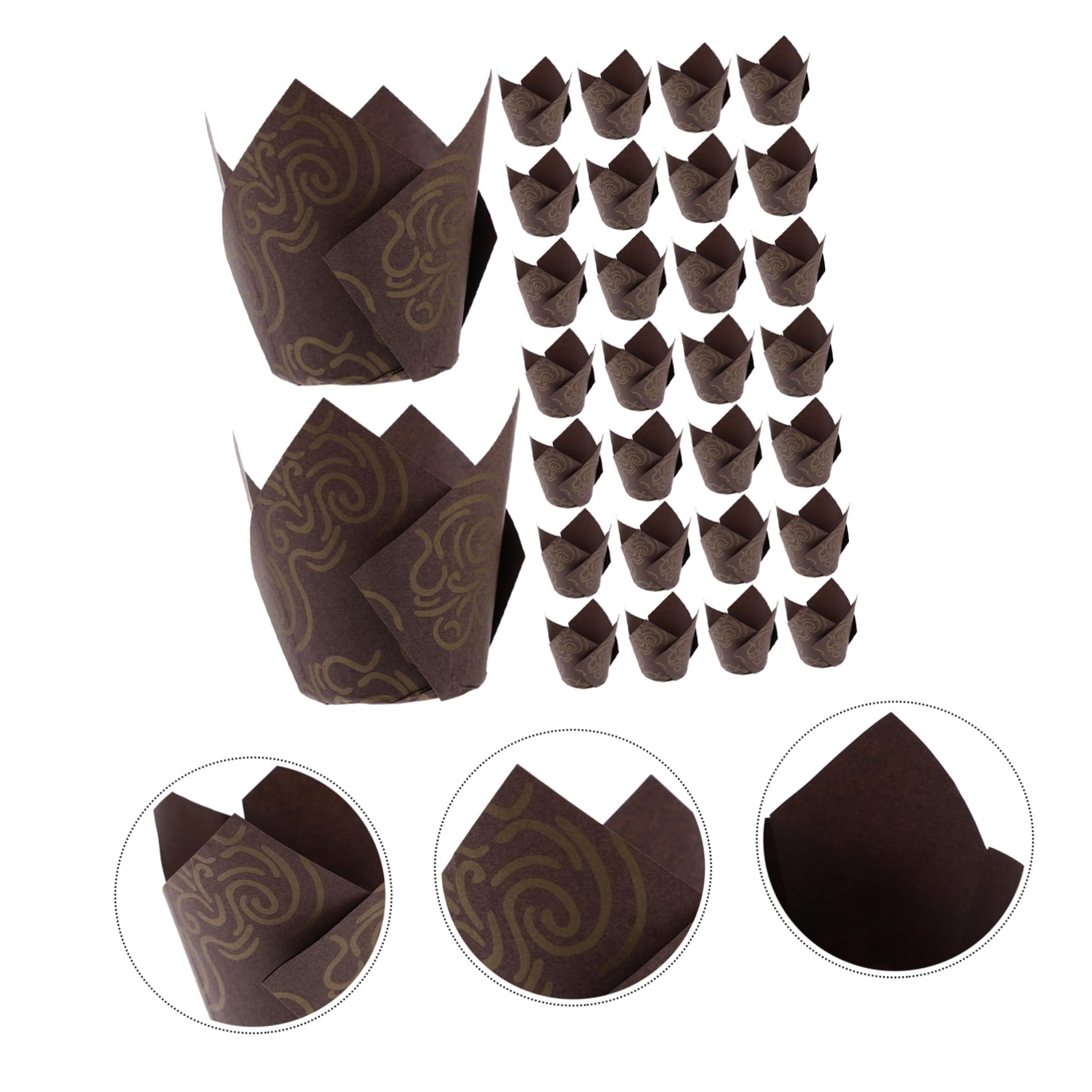 Cabilock 500pièces Caissettes à Muffins Papier Tulipe Moules à Anti-graisse Pour Pâtisserie Pour Et Événements