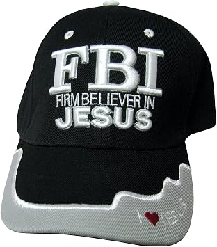 Cap Black Fbi Jesus, Baseball Caps 