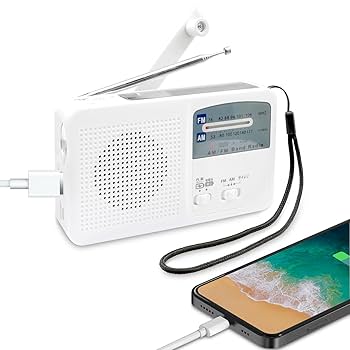 多機能ポータブルラジオ AM/FM Bluetooth LEDライト SOS aranet_b1092p
