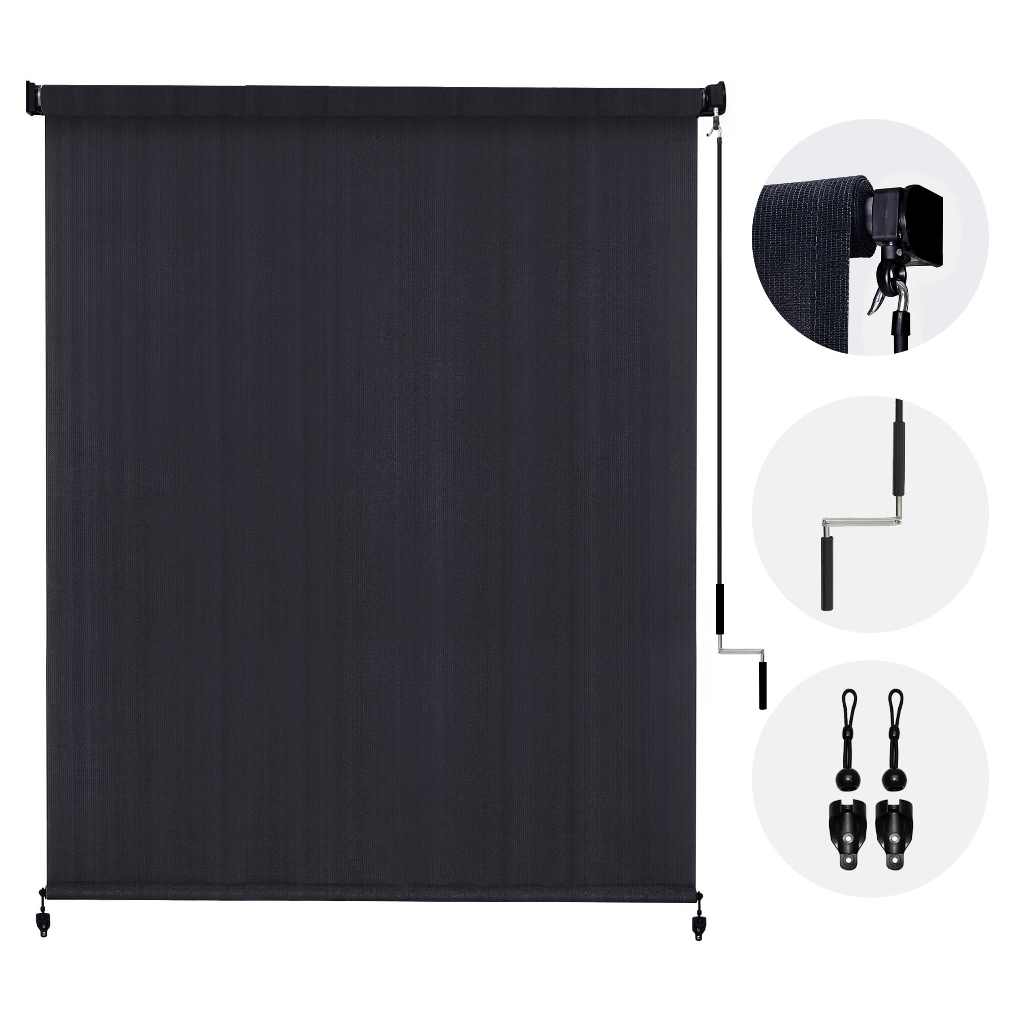 Qi10MAX9°　ARCHELON Black Out　50X Amazon.com: ARKOST Cordless Outdoor Roller Shades 5'W X 6'L, Patio