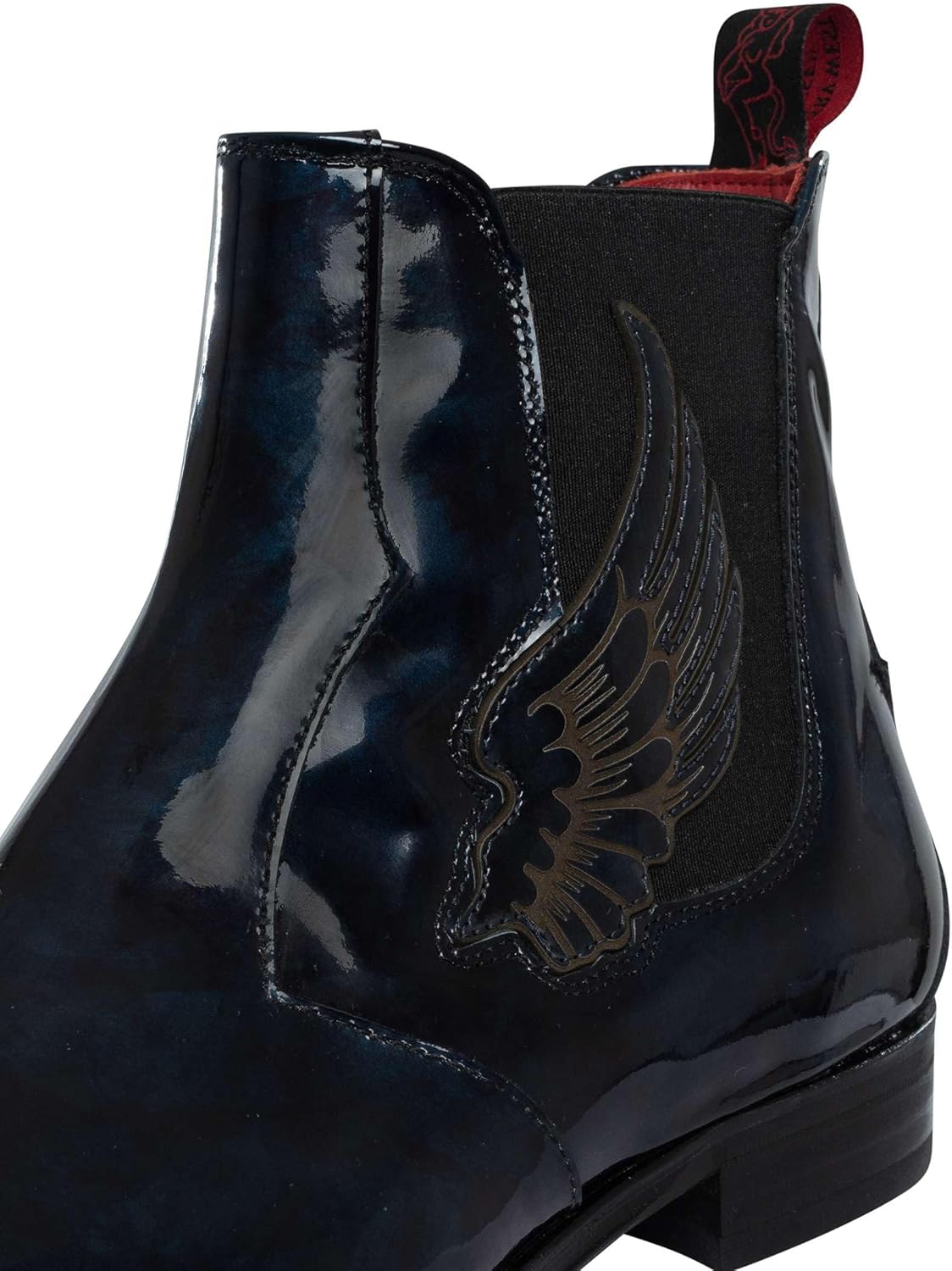 Jeffery West Men's Wings Leather Chelsea Boots, Blue Sunset, 11 US