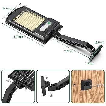 Engrepo Solar Lights Outdoor, 1000LM 168 LEDs Solar Powered