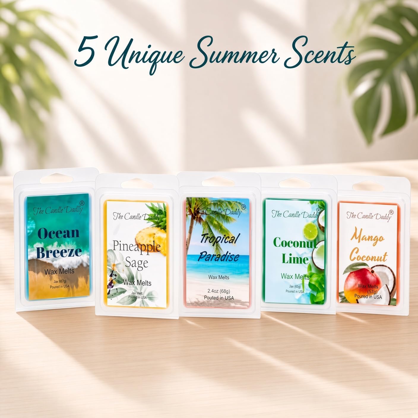 The Candle Daddy Scents of Summer 5-Pack Wax Melts, 30 Cubes, 10 Oz image 3