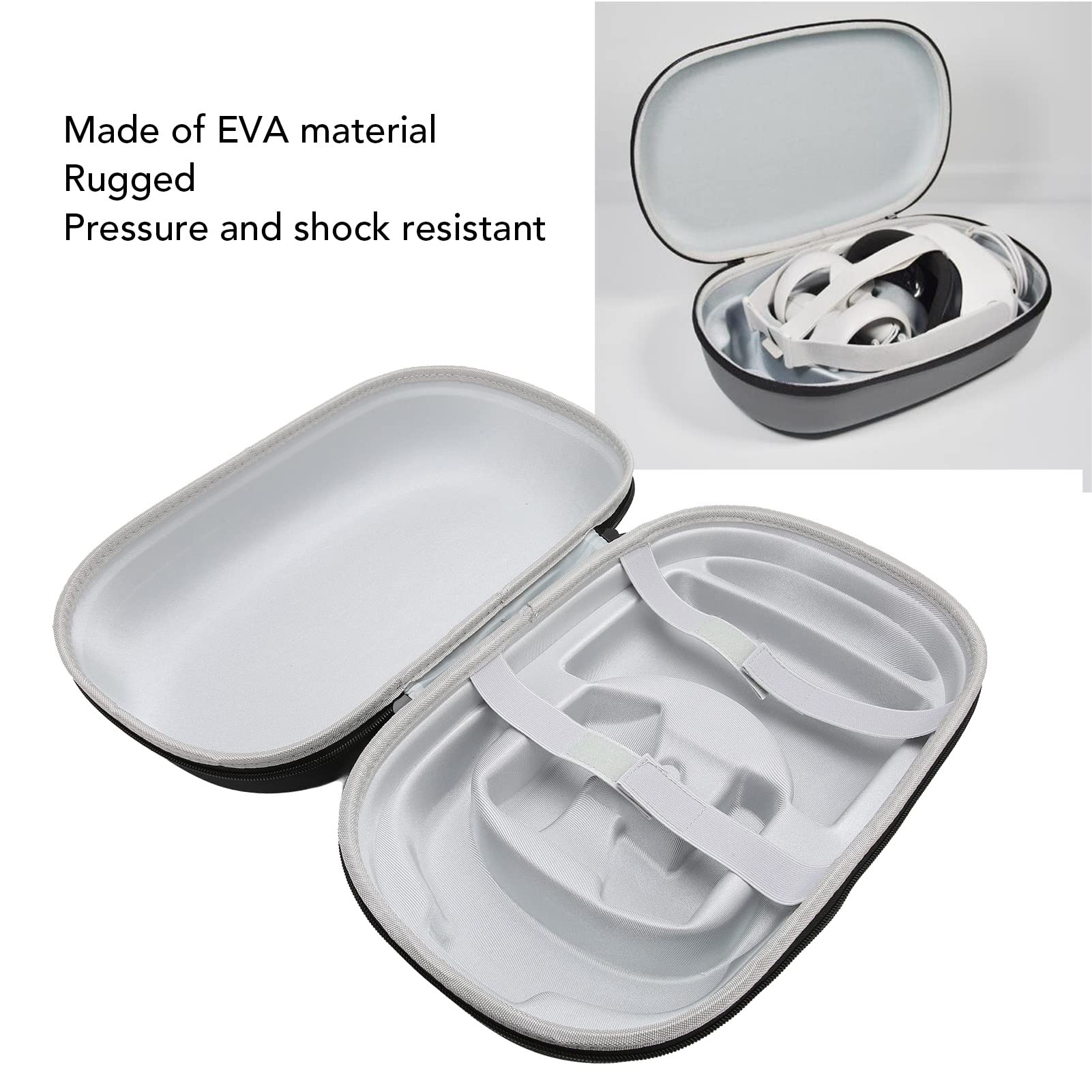VR Headset Case, Waterproof Protection VR Carring Case, Lightweight Headset Case for Oculus Quest 2 VR Gaming Headset and Accessories