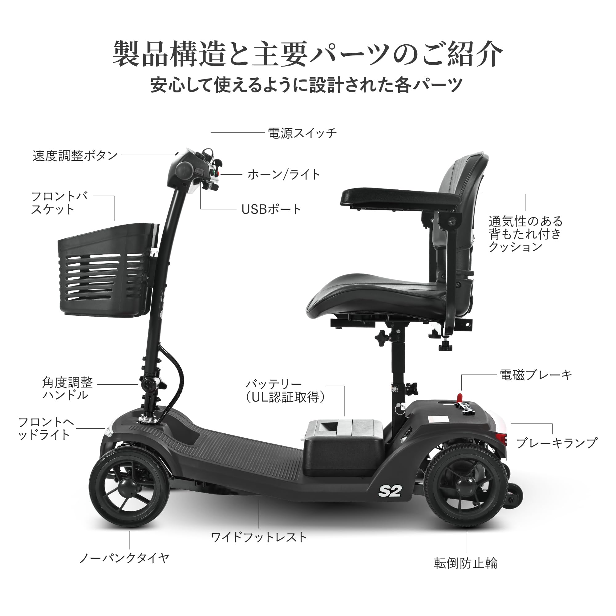Amazon | 電動シニアカート 運転免許証不要 高齢者対応電動モビリティ