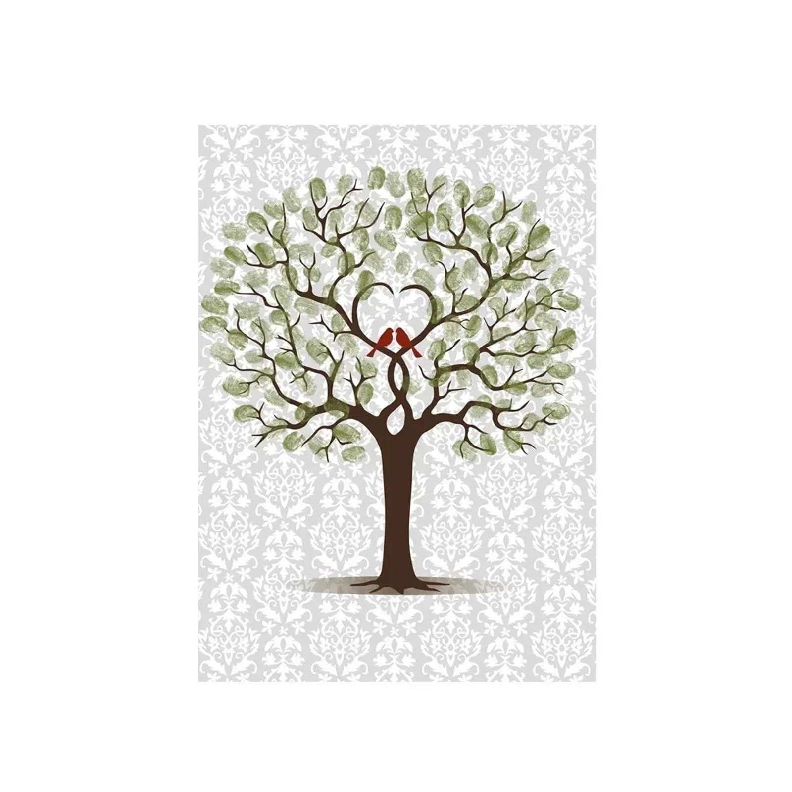 2 pezzi albero impronte digitali personalizzato for libro degli ospiti
