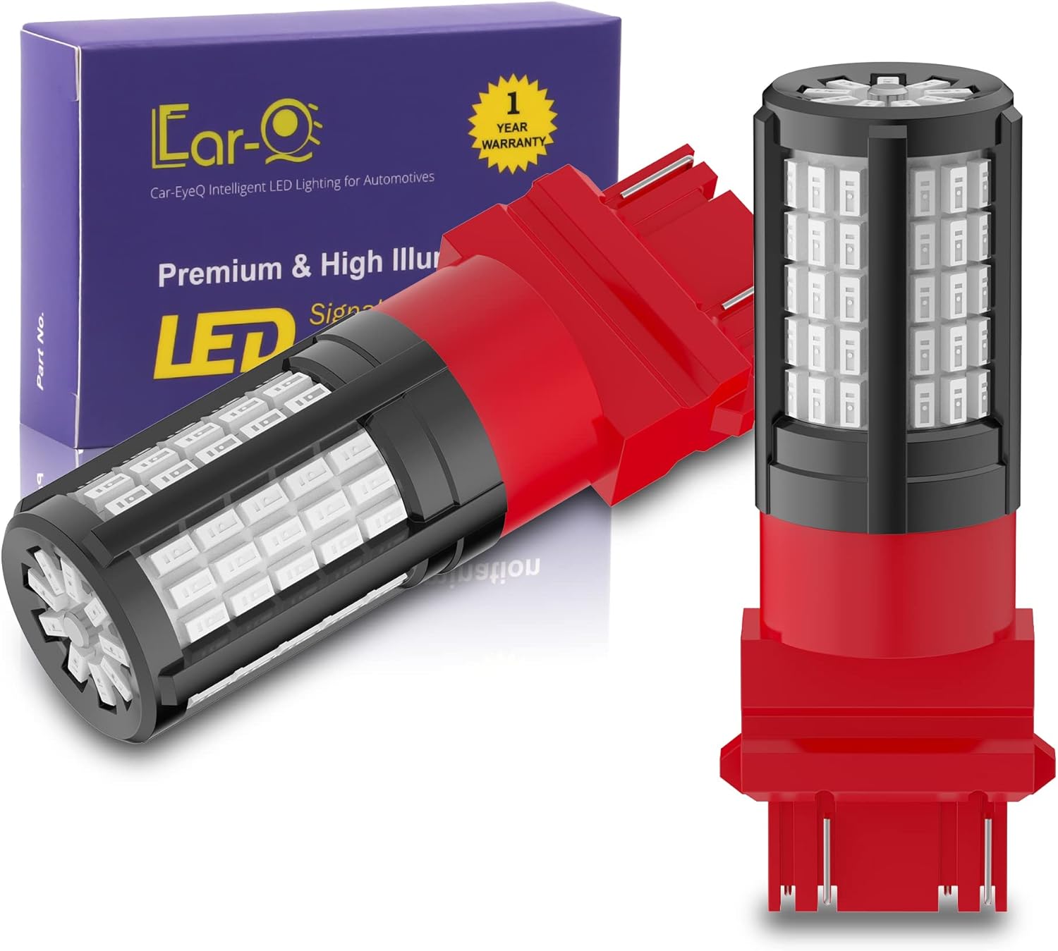 4014-84 SMD 3000Lms T25 3156 3157 LED Bulbs 3057KX 4057 3457 4157 3057 3157 LL 3157K, Red Turn Signal, Brake, Tail Lights Stop Lamps, Xtreme Super Bright Taillights Replacement