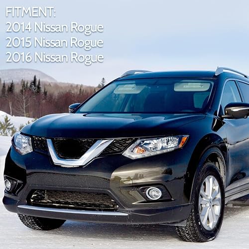 Miniatura 5 de Sunhua Conjunto de faros delanteros con LED DRL para Nissan Rogue 2014-2016, par de faros delanteros halógenos para el lado del conductor y el