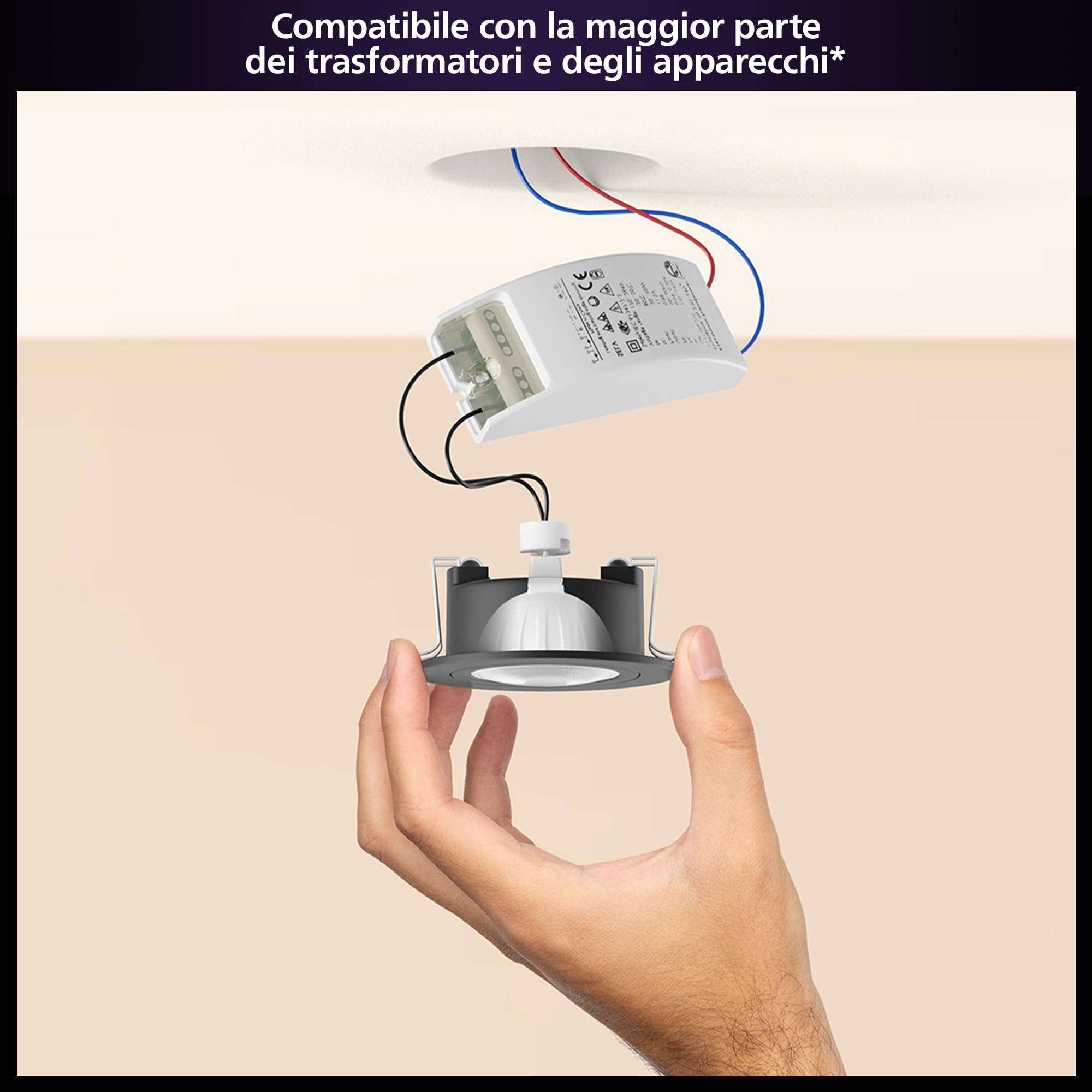 Philips Hue White and Color Ambiance, Faretto Smart, Luce Bianca o Colorata, Dimmerabile, Bluetooth, GU5.3, 2x5W, 2 pezzi