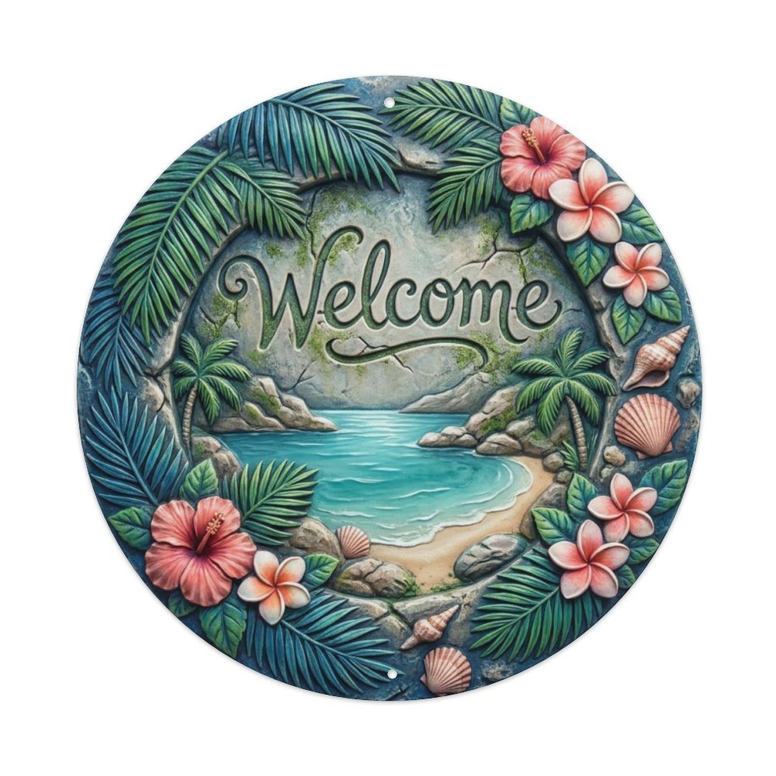 Tgrcjimh Style Metal Tin Sign Cove Welcome Hidden Paradise