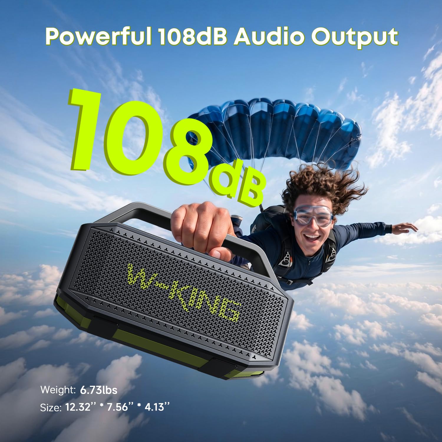 W-KING Portable Bluetooth Speaker Loud 100W Max Waterproof Outdoor Wireless — Amazon image 4