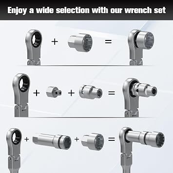 17-Piece Pass Through Socket Set Wrench Set