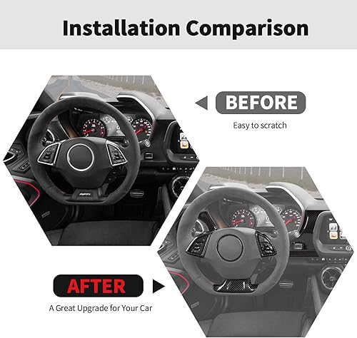 Miniatura 2 de RT-TCZ Kit de moldura interior de fibra de carbono, accesorios de decoración de consola central para Chevrolet Camaro 2017 2018 2019 2020 2021 2022