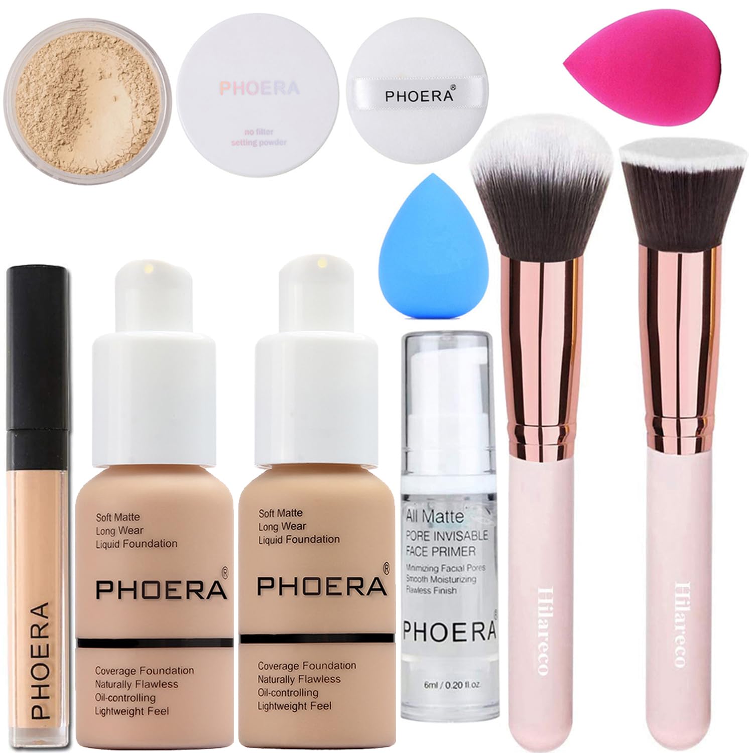 PHOERA Foundation PHOERA Concealer PHOERA Makeup Foundation Full Coverage Up to 24 Hour Fresh Wear with Matte Finish