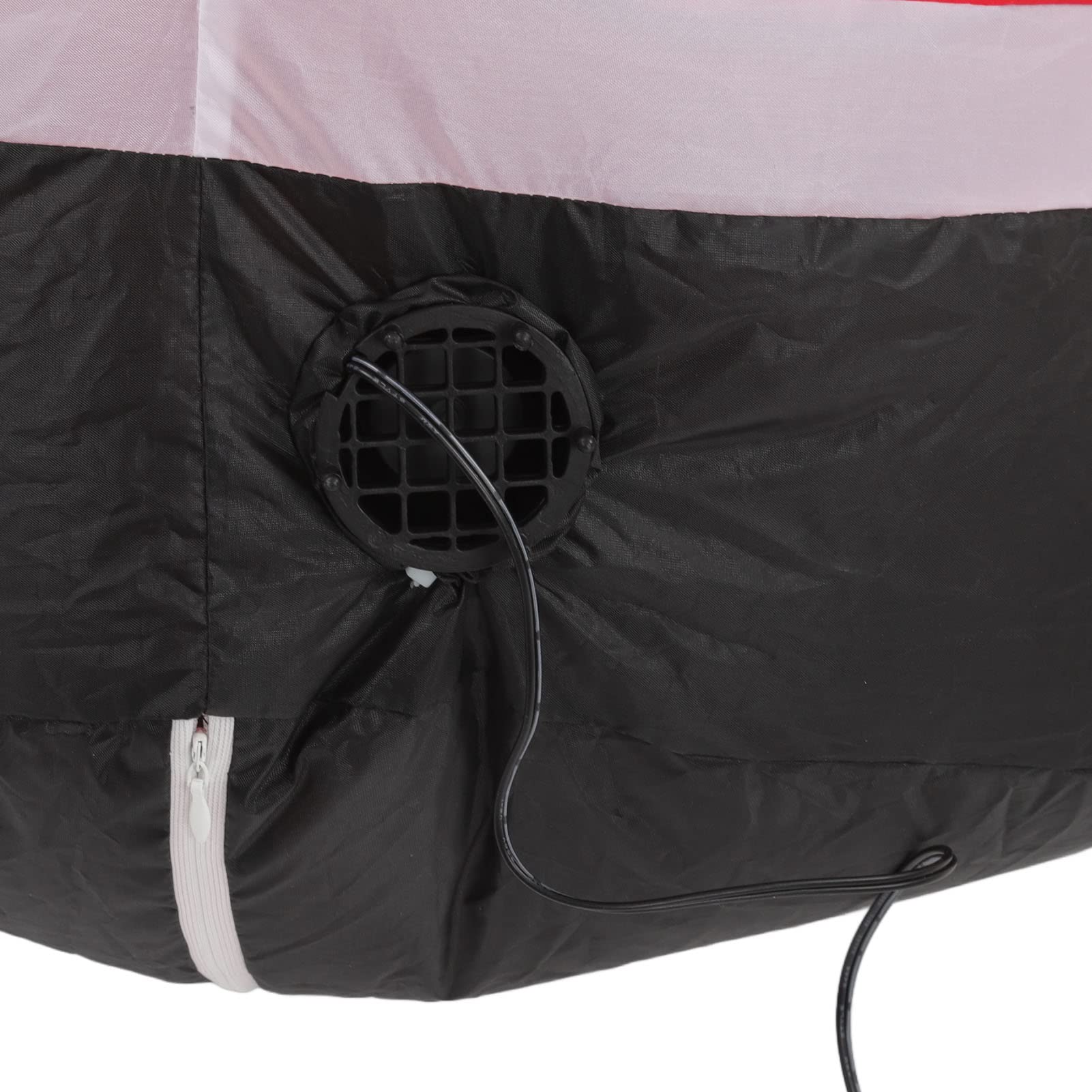Père Noël Gonflable de Noël avec Lumières LED, Décoration en Polyester Imperméable pour Fête dans Le Jardin et la Pelouse (Prise UE 100-240V)
