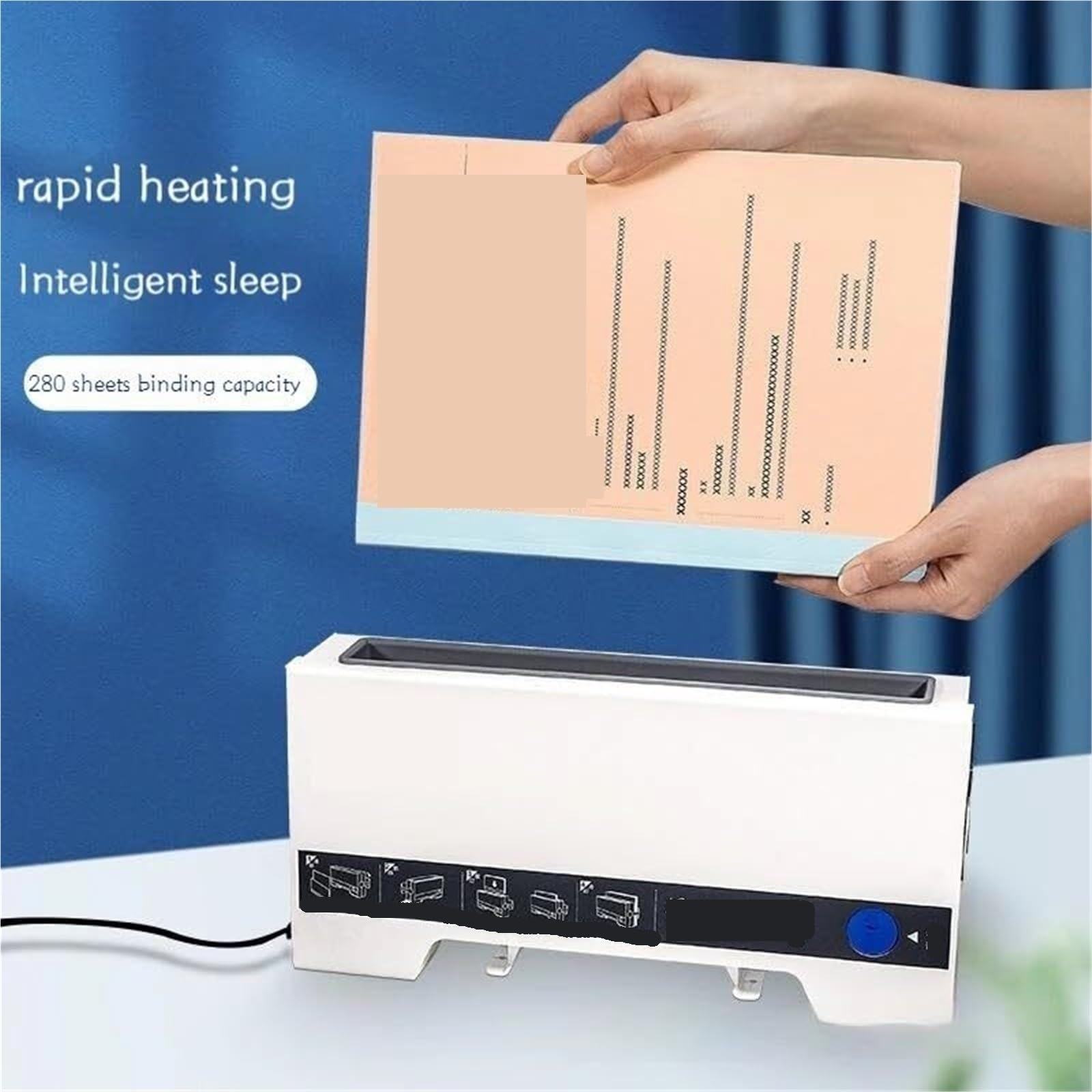 Máquina encuadernadora, Máquina De Encuadernación Con Adhesivo Termofusible A4, Versión Estándar Pequeña Para Uso En Oficina Y Hogar, Fácil