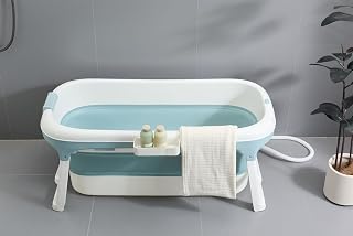 Faltbare Badewanne Erwachsene Klappbare mobile Badewanne ideal für kleine Badezimmer (128BL-NC) - Amazon product rated Grade A