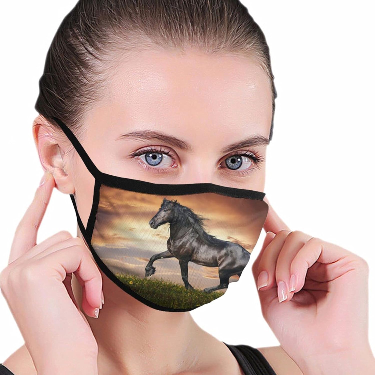 Anmuen Horse Face Dust Masks For Men, Adjustable Mask For Women One Size Clothing