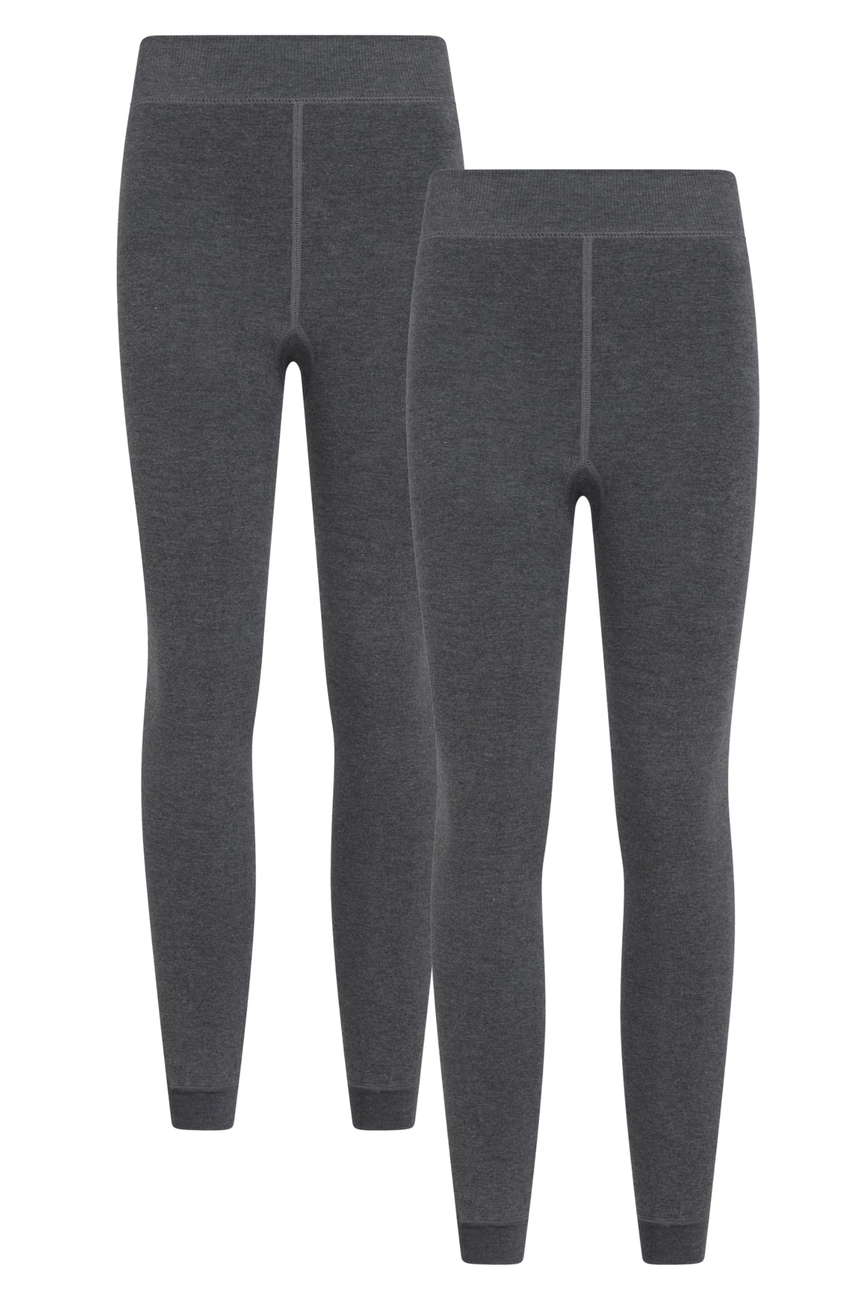 Mountain Warehouse Women's Charcoal (2 Pack) Fluffy Fleece Lined Thermal Leggings Multipack - Lightweight Pants, Warm & Cosy - Autumn Winter, Outdoors, Travelling & Hiking M
