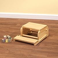 Vista 3 de Banqueta infantil personalizada 2 en 1 y silla, personalizada con el nombre del niño, diseño de dinosaurio