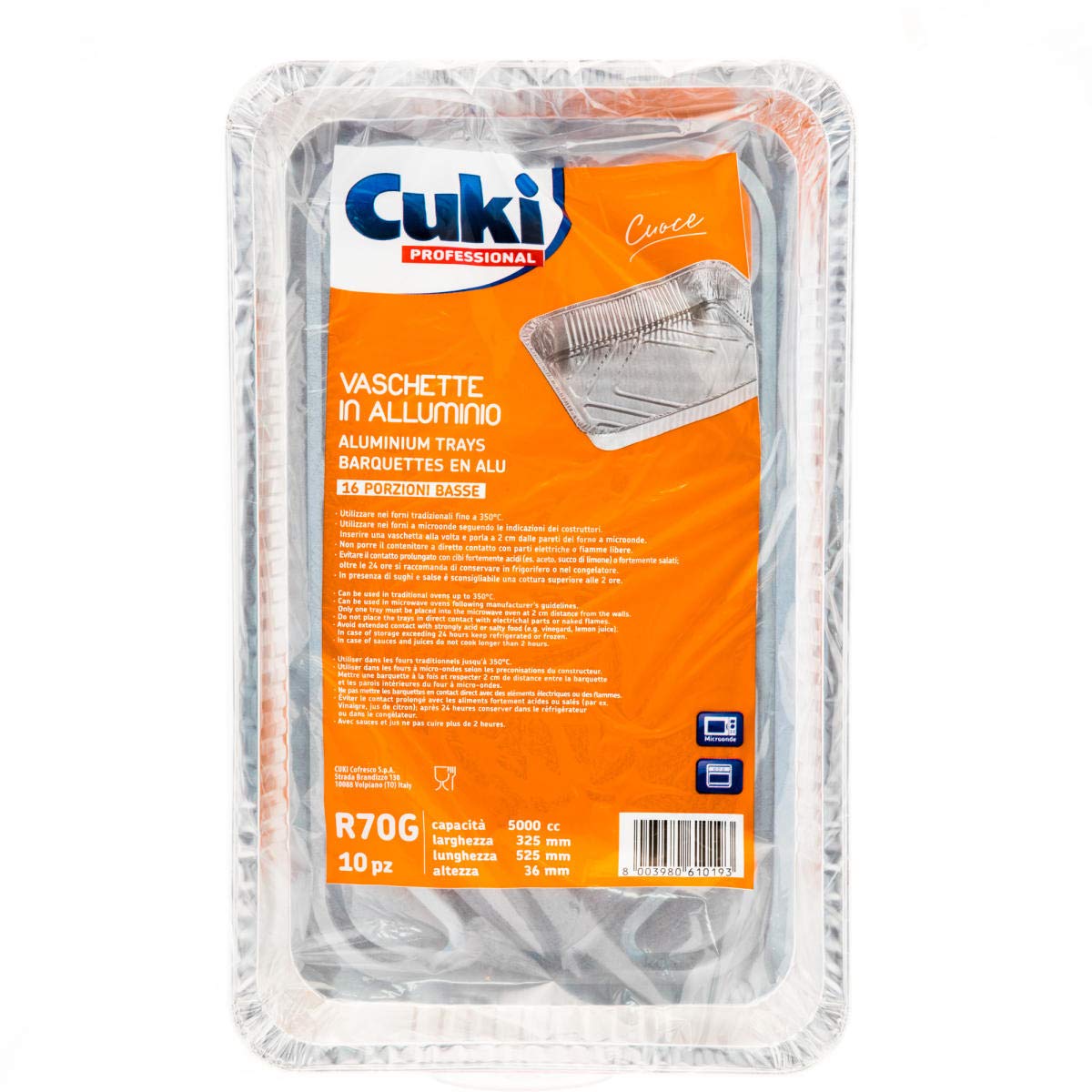 PZ 10 TEGLIA IN ALLUMINIO DA CC 5000 PER PASTA AL FORNO LASAGNE FRITTATE E CANNELLONI VASCHETTA ALTA CM 3,6 BASE CM 32,5 X CM 52,5