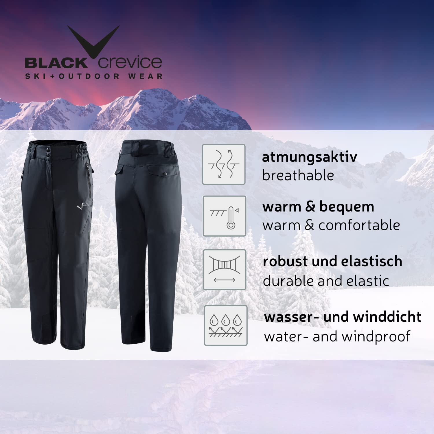 Black Crevice Black Crevice Damen Skihose - Spodnie narciarskie Kobiety
