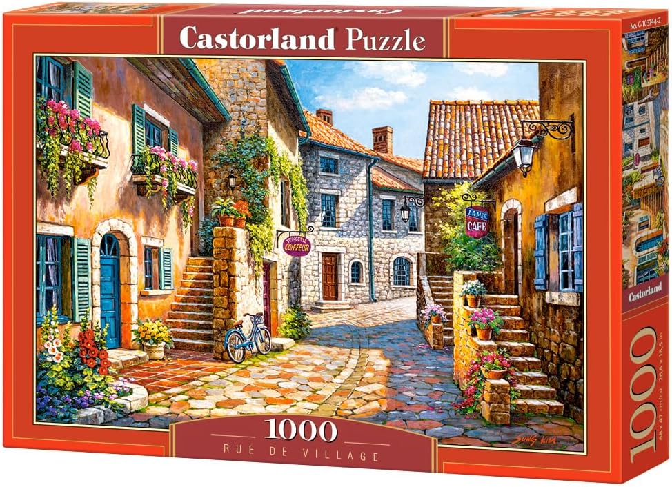 Hobby Panoramic Rue De Village Jigsaw Puzzle, 1000 Pieces Set