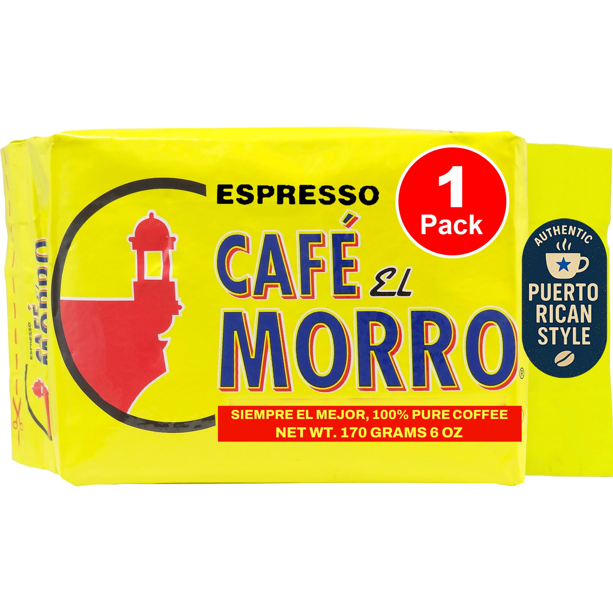 Caf El Morro Dark Roast Espresso Ground Coffee Bulk Coffee Authentic Puerto Rican Style Coffee Vacuum Sealed Ground
