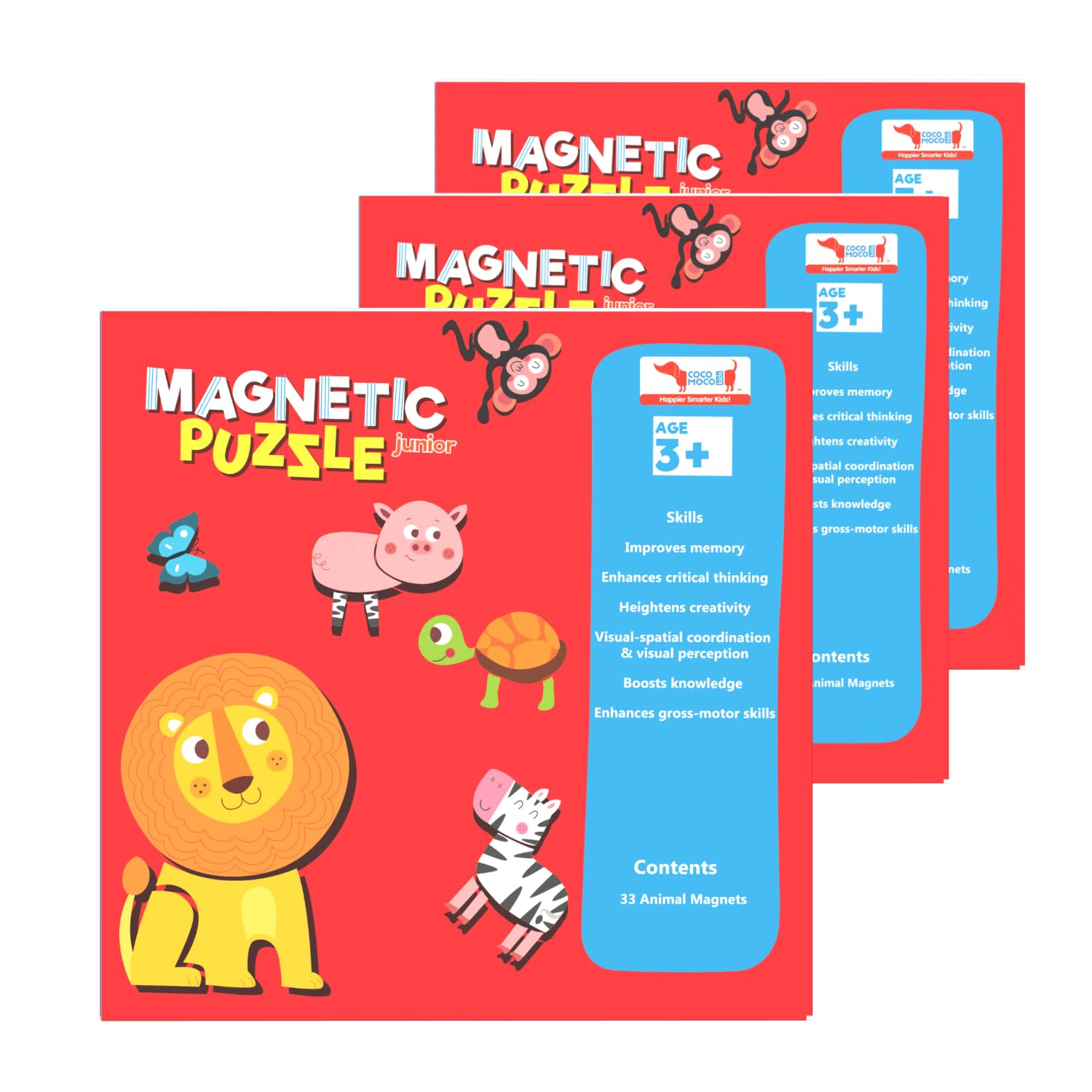 CocoMoco Kids Return Gift Combo Pack for Kids Birthday - 3 Sets of Magnetic Puzzles for Kids | 30+ Pieces Animal Puzzle | Birthday Return Gifts for Kids Ages 2 3 4 5 Years boy Girl (Pack of 3) (B0BZ4KJFM5) Amazon Price History, Amazon Price Tracker