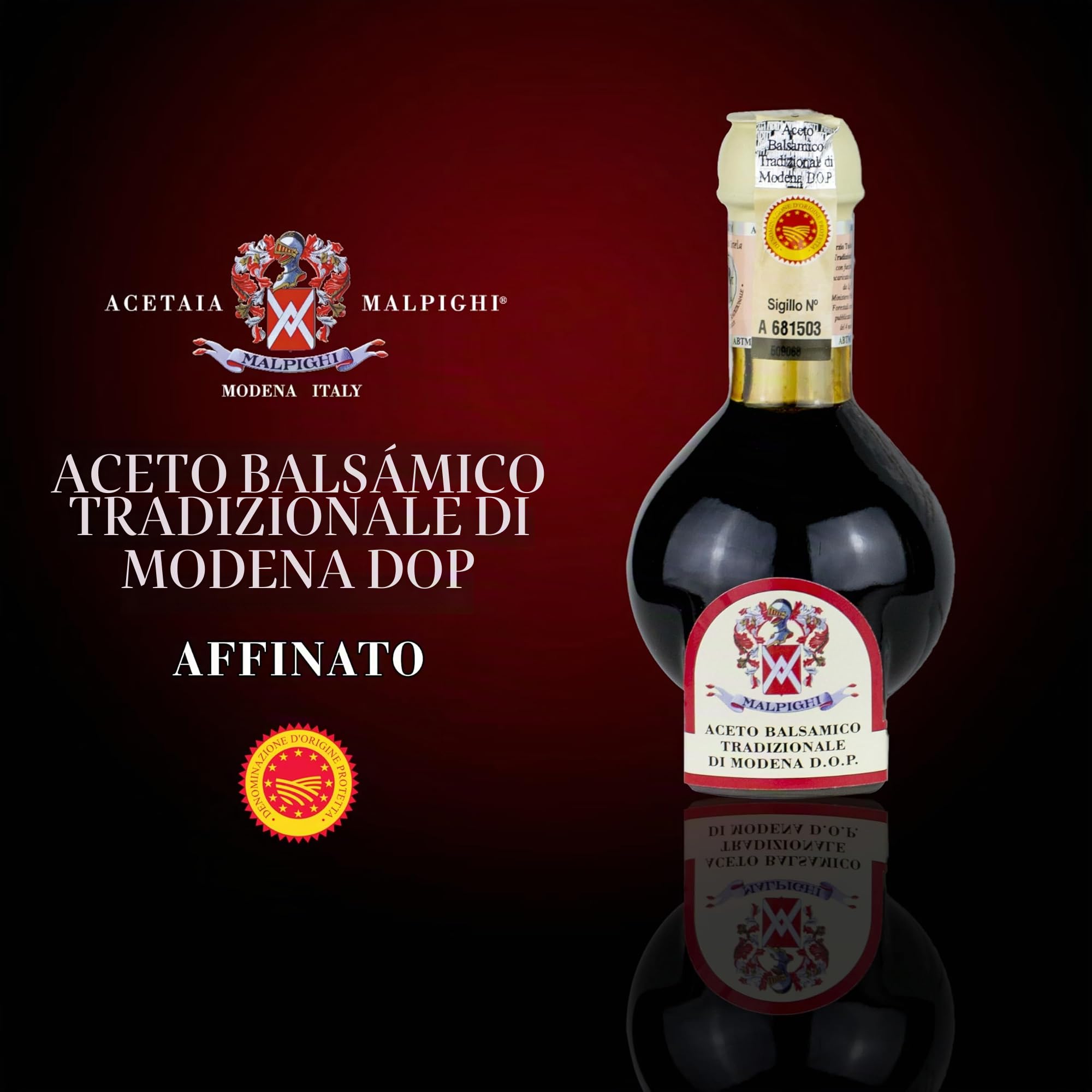 Vinagre Balsámico Tradicional de Modena envejecido 12 años Contenido 100ml+ Tapón dosador + Libro de cocina - Acetaia Malpighi