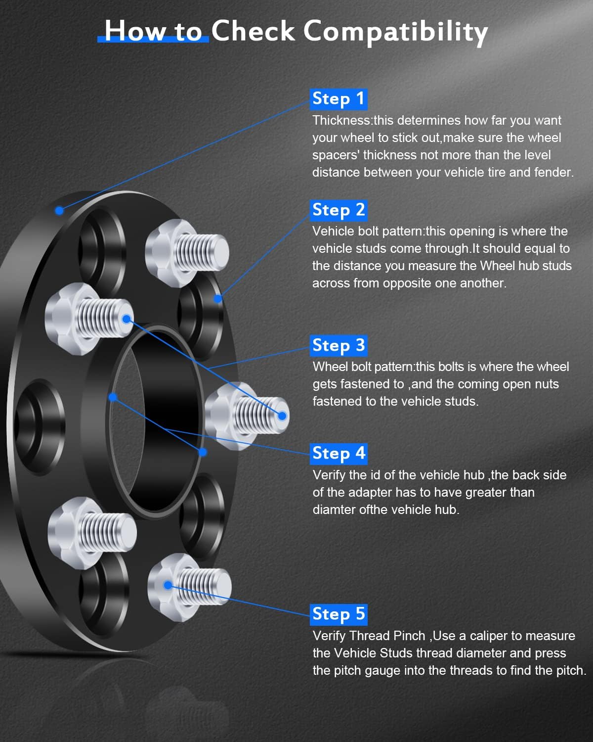 ECCPP 4PCS 15mm 5 Lug 5x114.3mm Wheel spacers hubcentric 5x4.5 fit for 2006-2018 for Honda Civic 1997-2018 for Honda CR-V 2011-2016 for Honda CR-Z