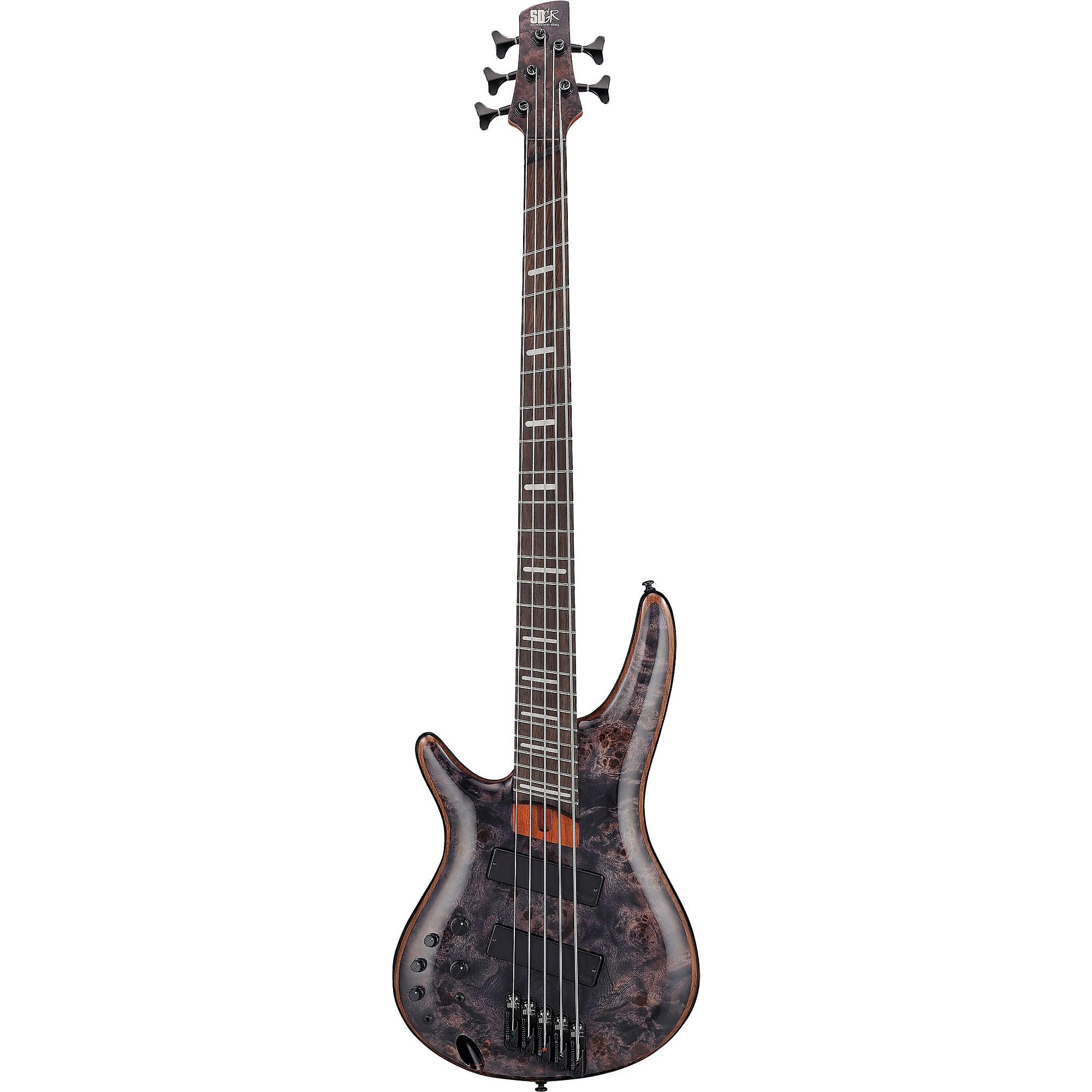 Ibanez SRMS805L Bass Workshop Left-Handed Multi-Scale 5-String Bass Guitar, Panga Panga Fingerboard, Deep Twilight