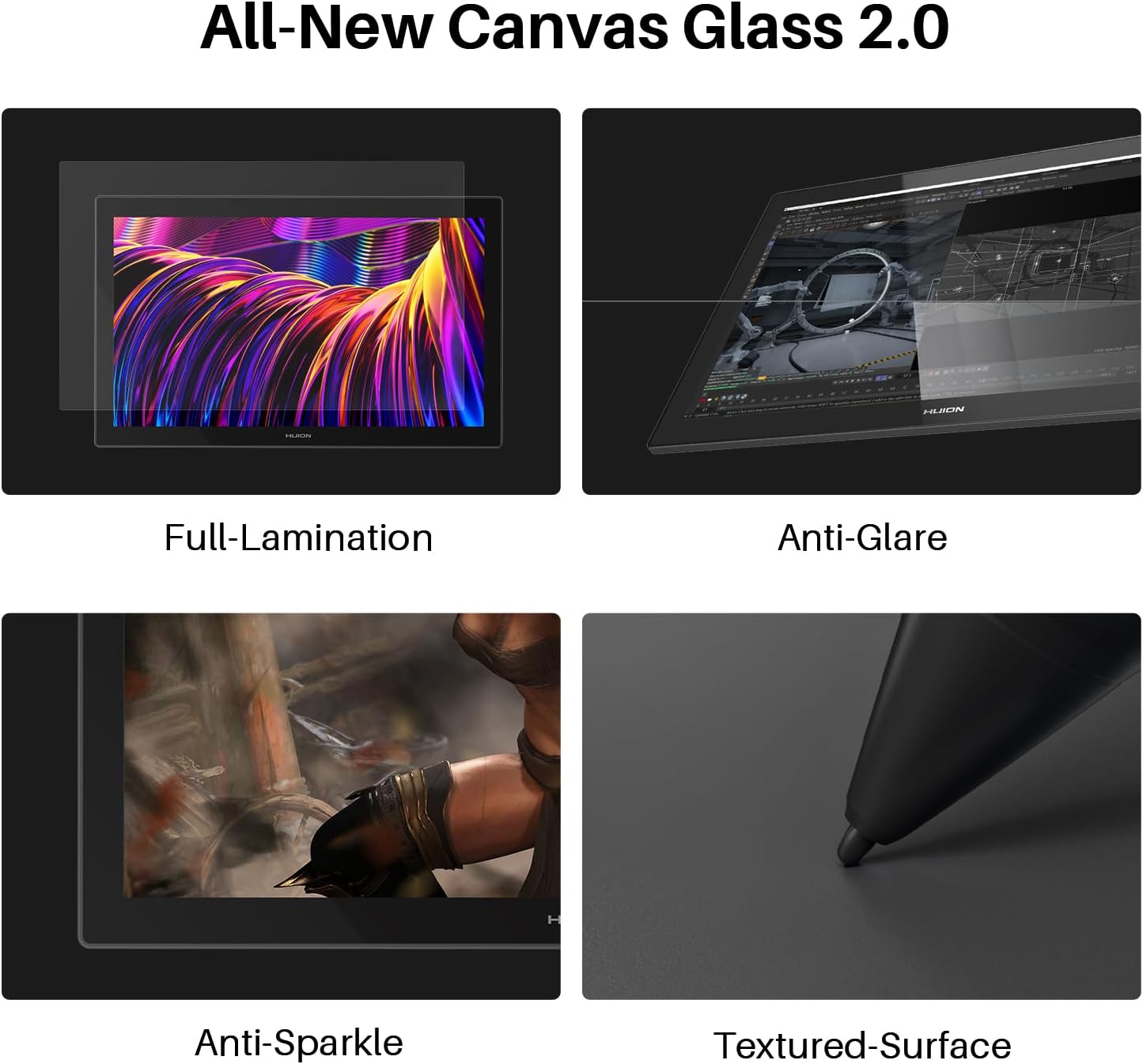 HUION KAMVAS Pro 27 4K UHD Drawing Tablet with Screen Bundle with HUION Slim Pen PW600S