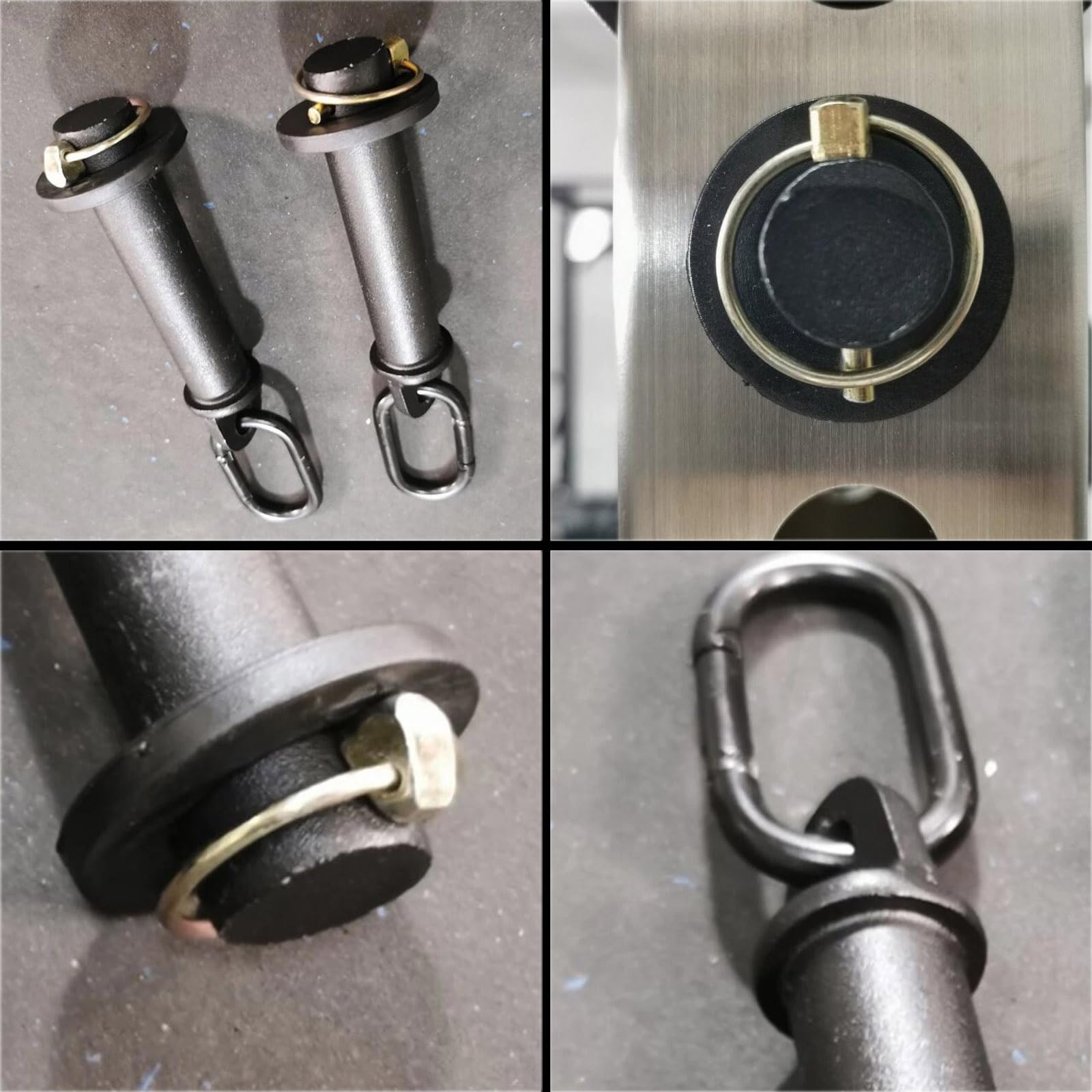 RSBFER Schnell installierbare Squat Rack-Anhänge – Easy Lock 3x3 Power Cage Zubehör mit 1" Loch, Heim-Fitnessgerät für Krafttraining