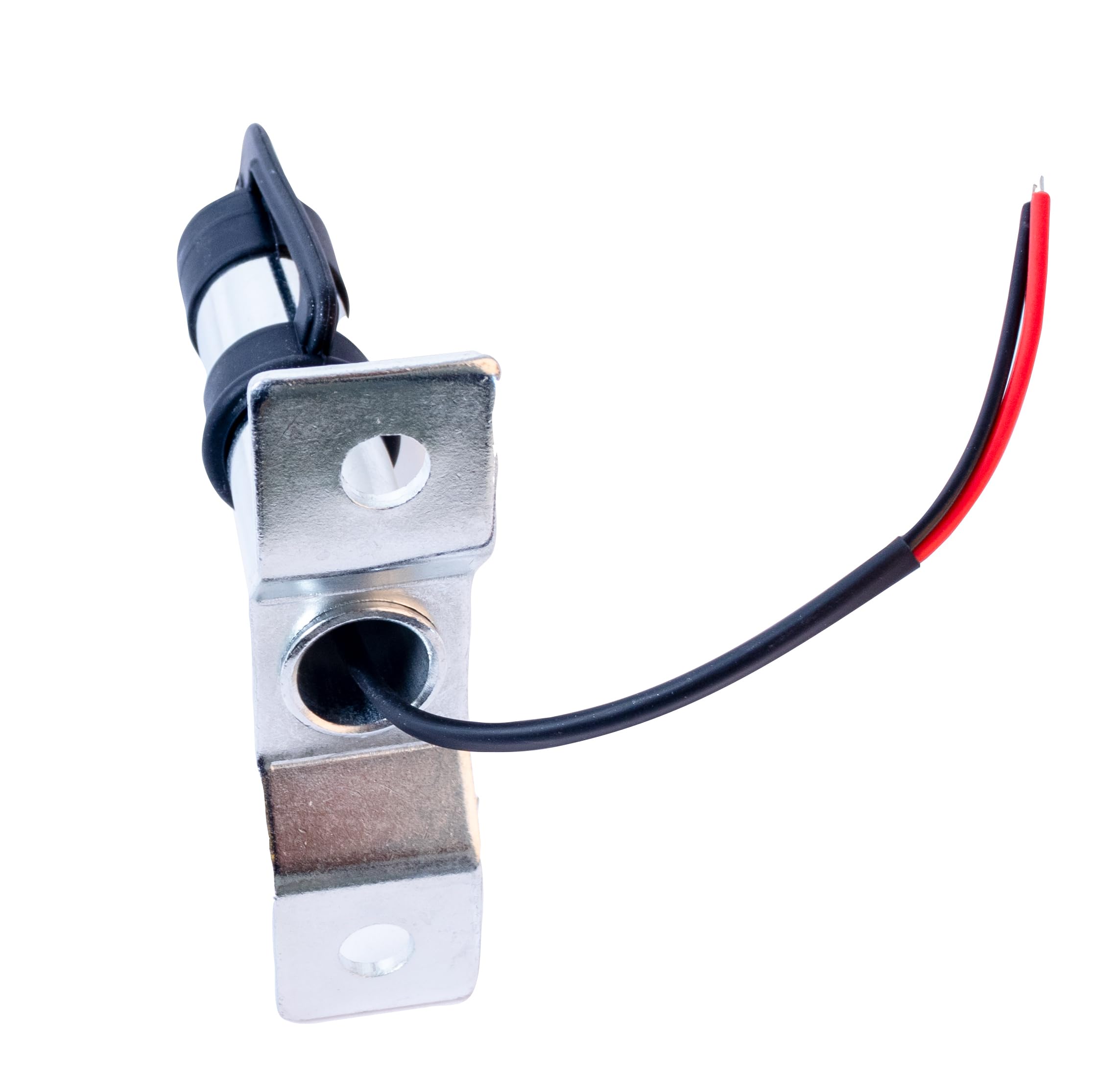 Ama Piantone in Metallo Zincato per Lampeggiante con Staffa a T, Altezza 120 mm, Diametro 24 mm, Compatibile con Lampeggianti Flessibili