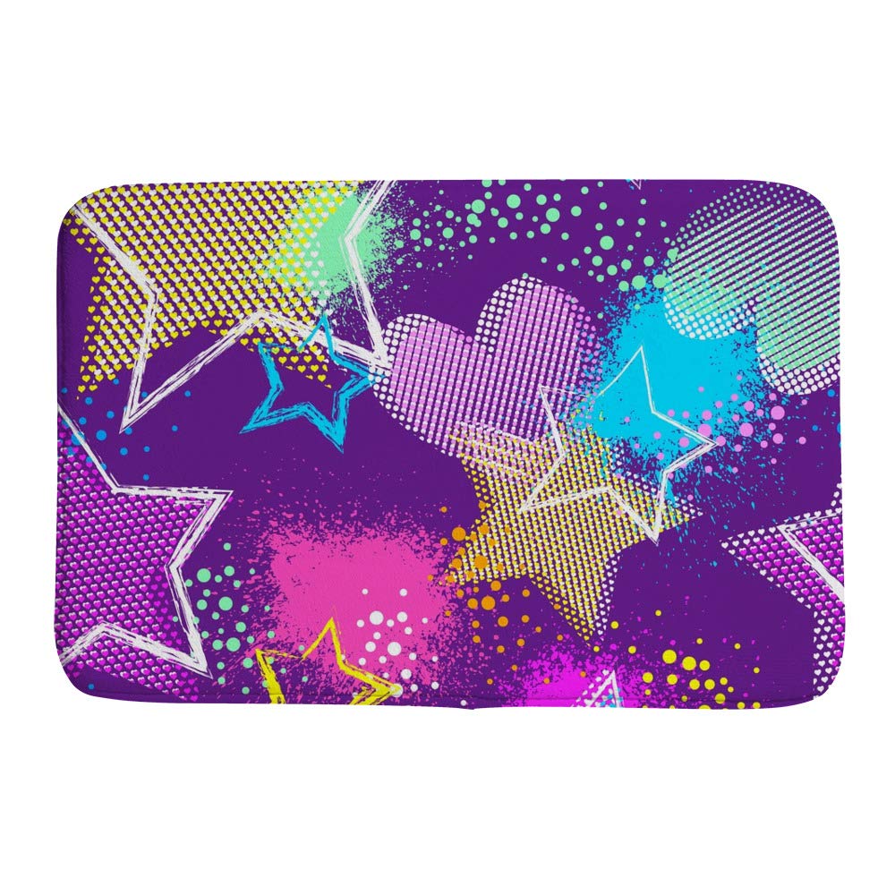 Tapis de bain violet 91x61 cm grand format en velours pour douche