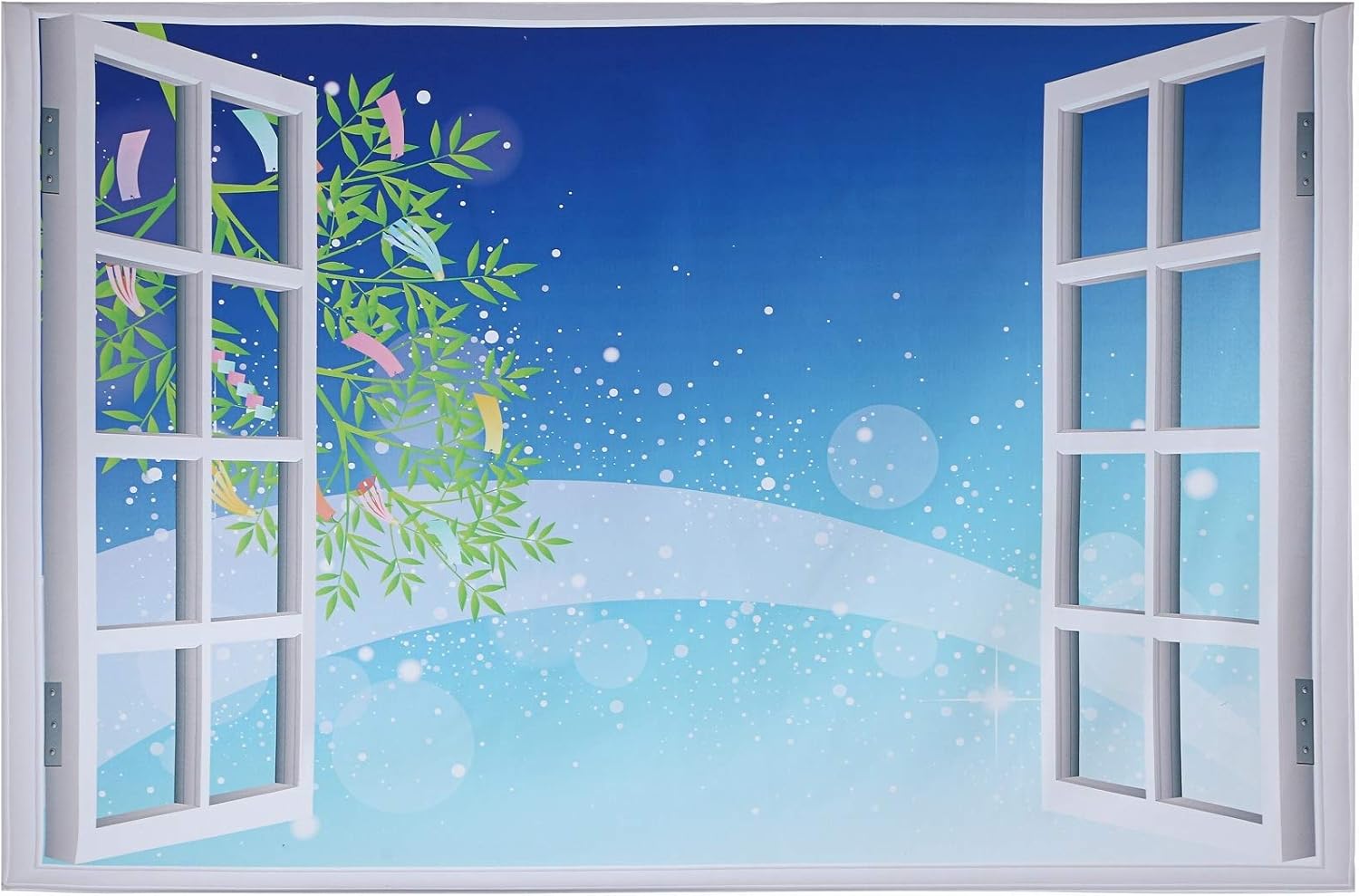七夕 タペストリー 笹 飾り 短冊 天の川 風景 大きい だまし絵 癒し 窓 景色 インテリア 布 デザイン2 Off 七夕 タペストリー 笹 飾り 短冊 天の川 風景 大きい だまし絵 癒し 窓 景色 インテリア 布 デザイン2 Off