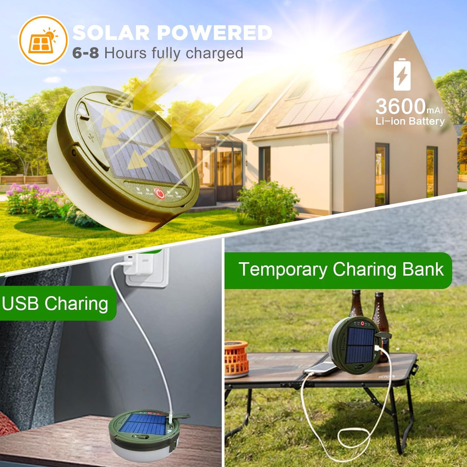 Solar Camping String Lights, Fairy String Lights 32.8ft 100LEDs - Image 4