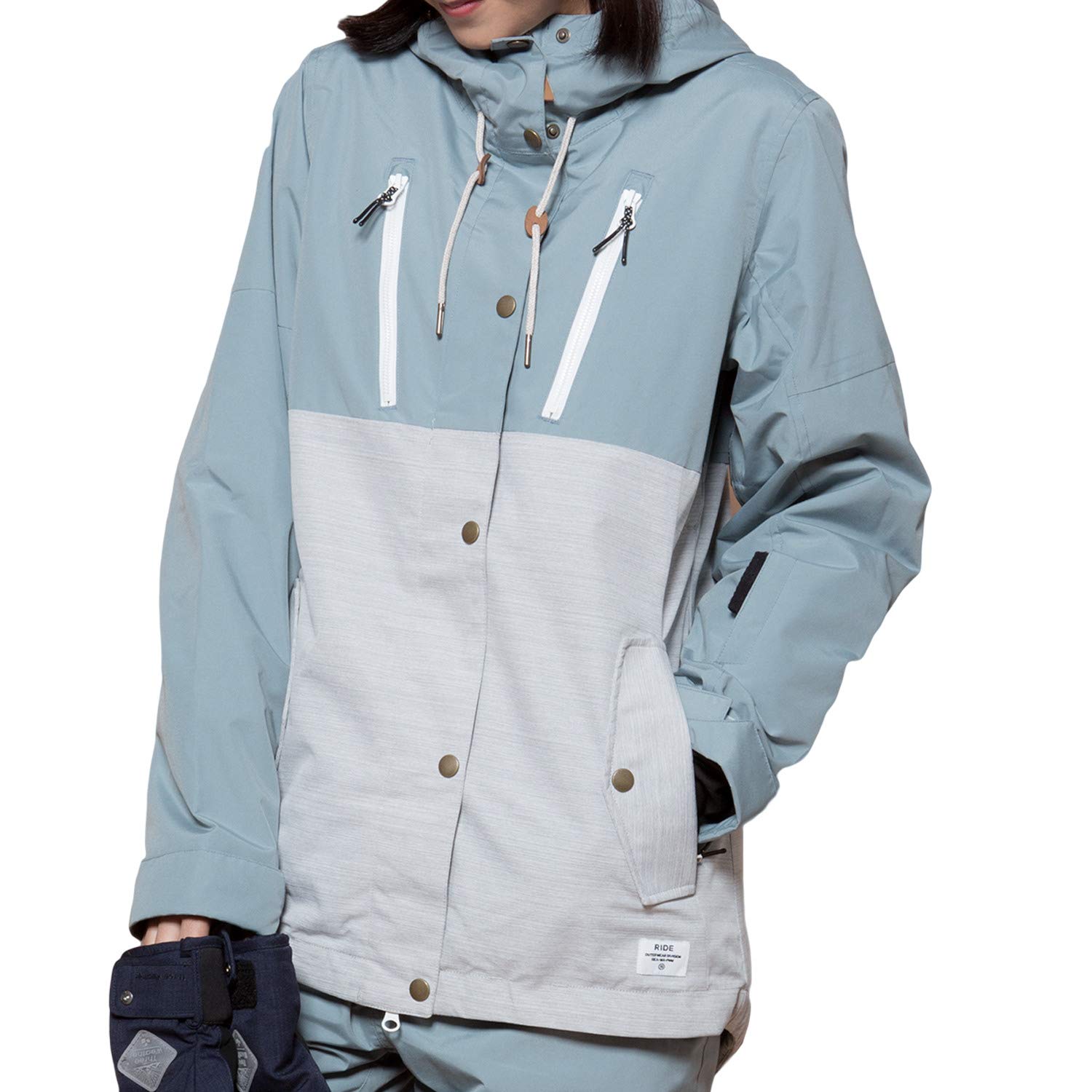 Ride Snowboard Outerwear Women's Wallingford Jacket, Slate Blue/White Melange, X-Small