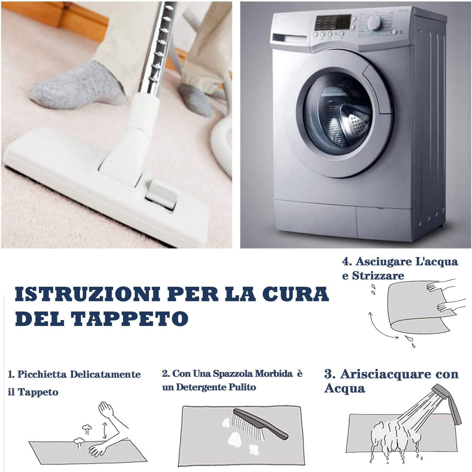 Tappeto Camera da Letto a Marmo Sfumato Verde Smeraldo, Tappeti Design, 120 x 170 cm Tappetone Antimacchia - per Decor del Pavimento del Soggiorno