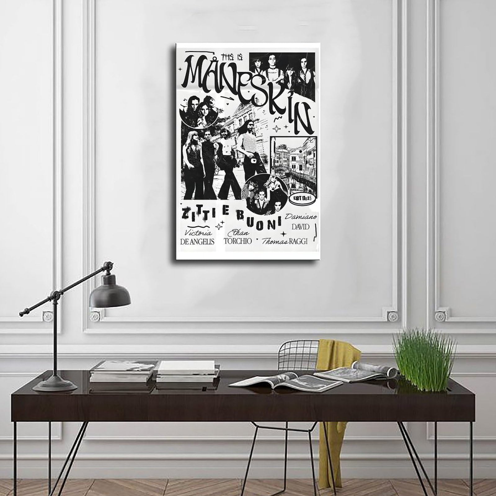Amazon.com: Zensouds Rock Band Maneskin Poster Black And White
