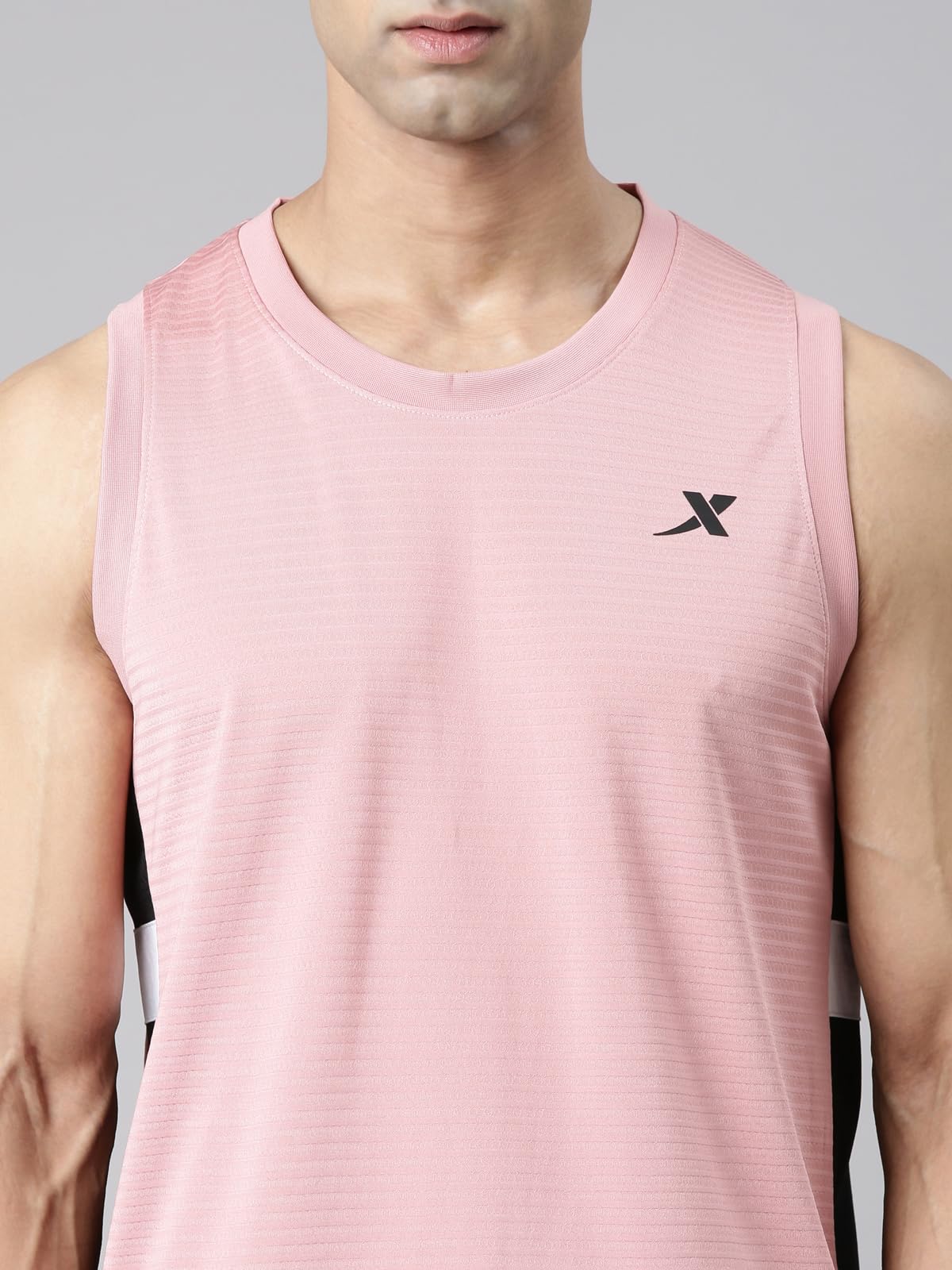XTEP Pink & Black Sleeveless Polyester Basketball Sportswear & Uniform for Men -2XL 1
