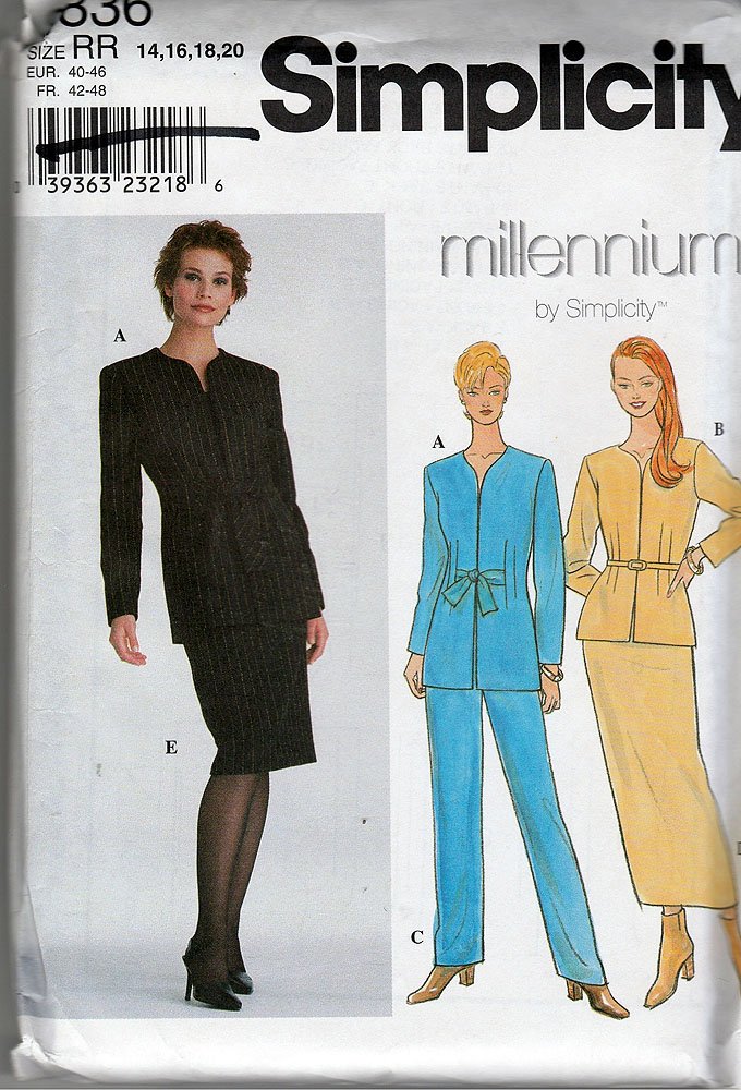 Patron de couture veste pantalon femme Simplicity 8836 tailles 42 44 46 48