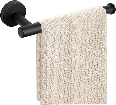 Hand Towel Holder - 9 inch Bathroom Towel Holder - Matte Black